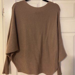 Tan Drop Shoulder Sweater